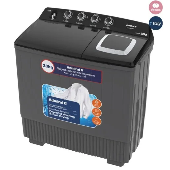 Admiral 28Kg Twin Tub Washer - Grey